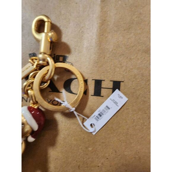 Coach Santa Bear purse charm - Picture 5 of 9